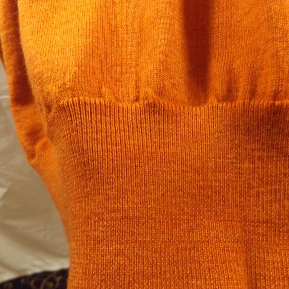 ORVIS  Mens Burnt Orange 100% Merino Wool Quarter Zip Sweater XXL - Picture 6 of 9